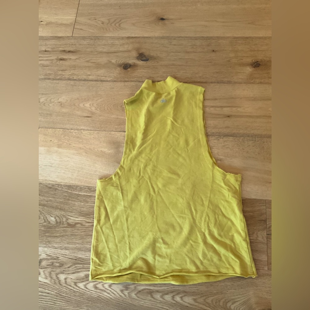 Alo Yoga Mock Neck Move Tank in Yellow